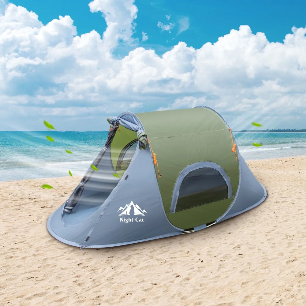 Night Cat Waterproof Pop Up Camping Tent Easy Setup
