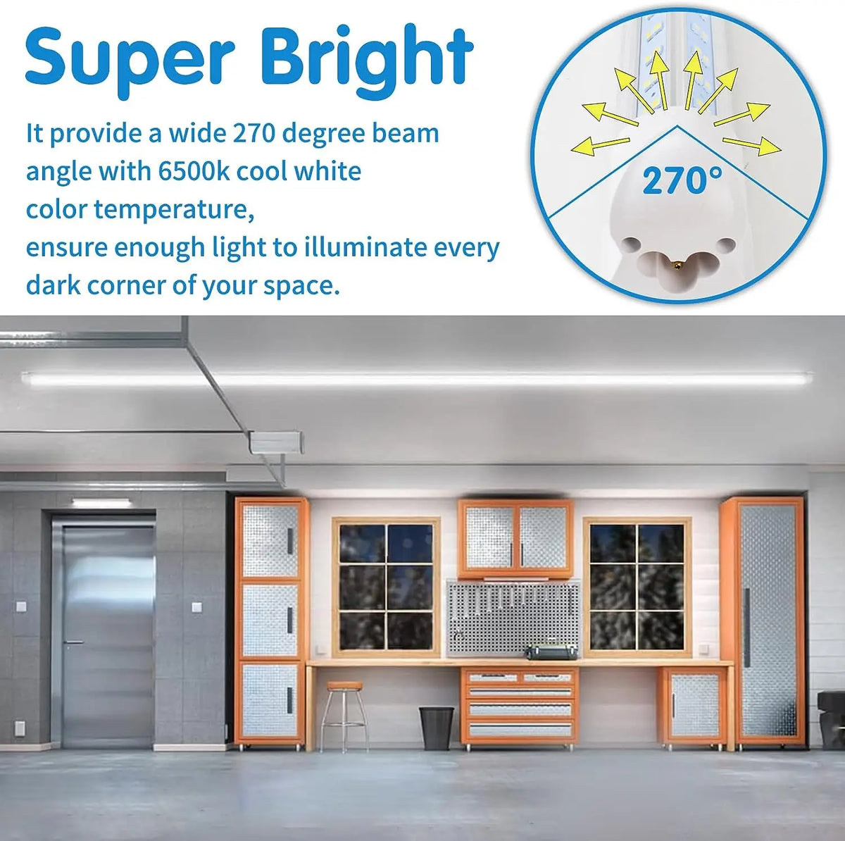 Bestka Linkable Led Shop Light With Integrated V Shape Body