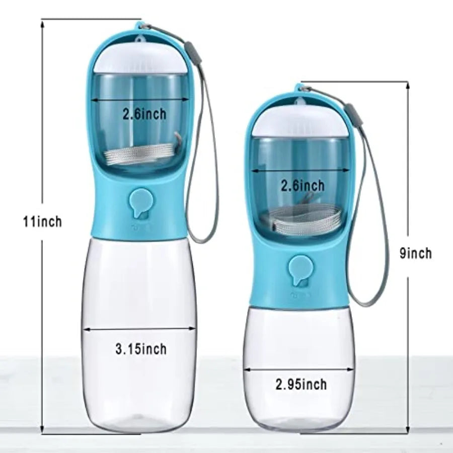 Portable Dog Water Bottle With Travel Food Container For Pets