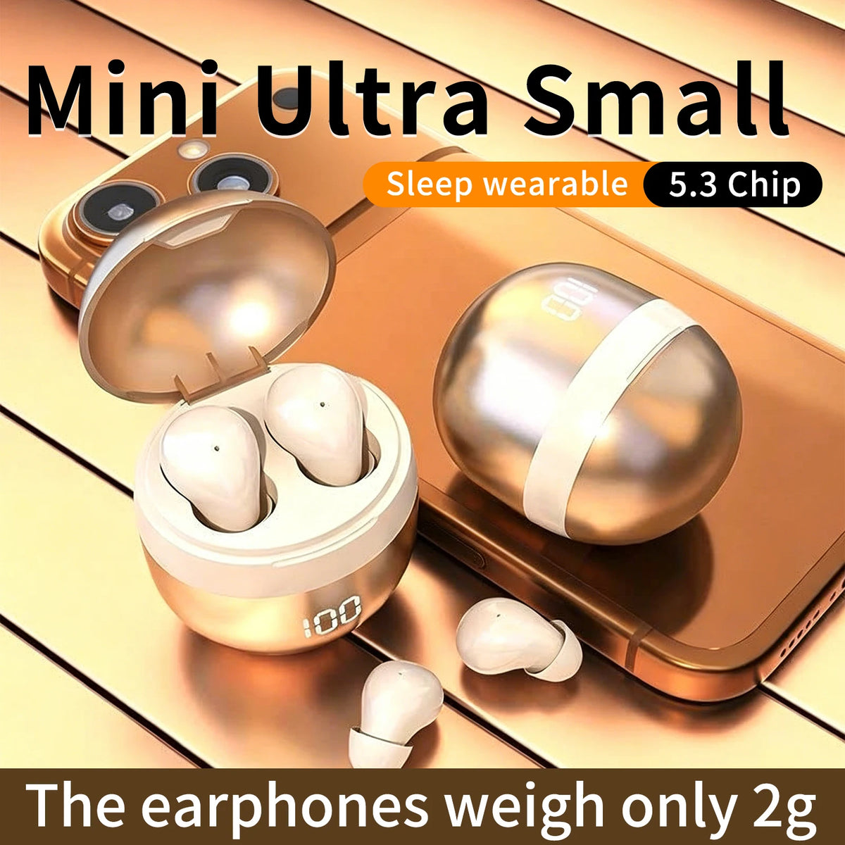 Shuke Wireless Bluetooth Sleep Earbuds With Active Noise Cancellation