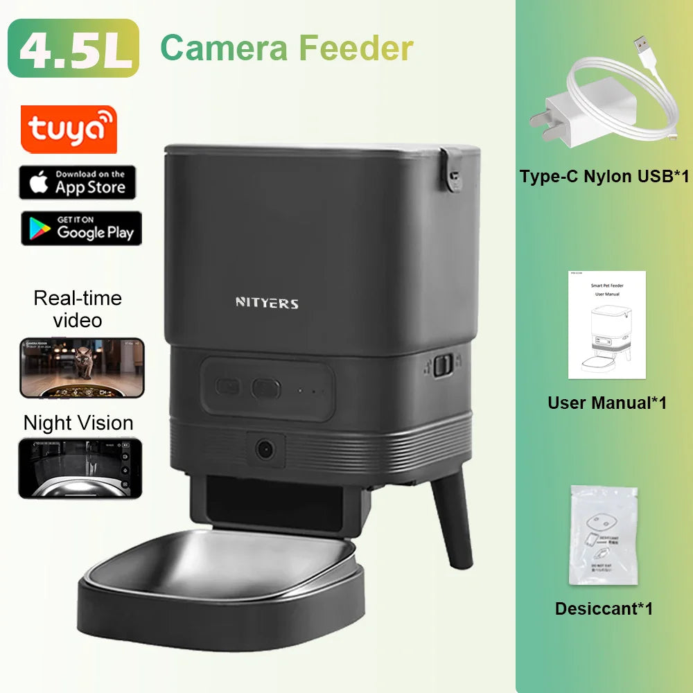 Nityers Smart Automatic Cat Feeder With WiFi App Control