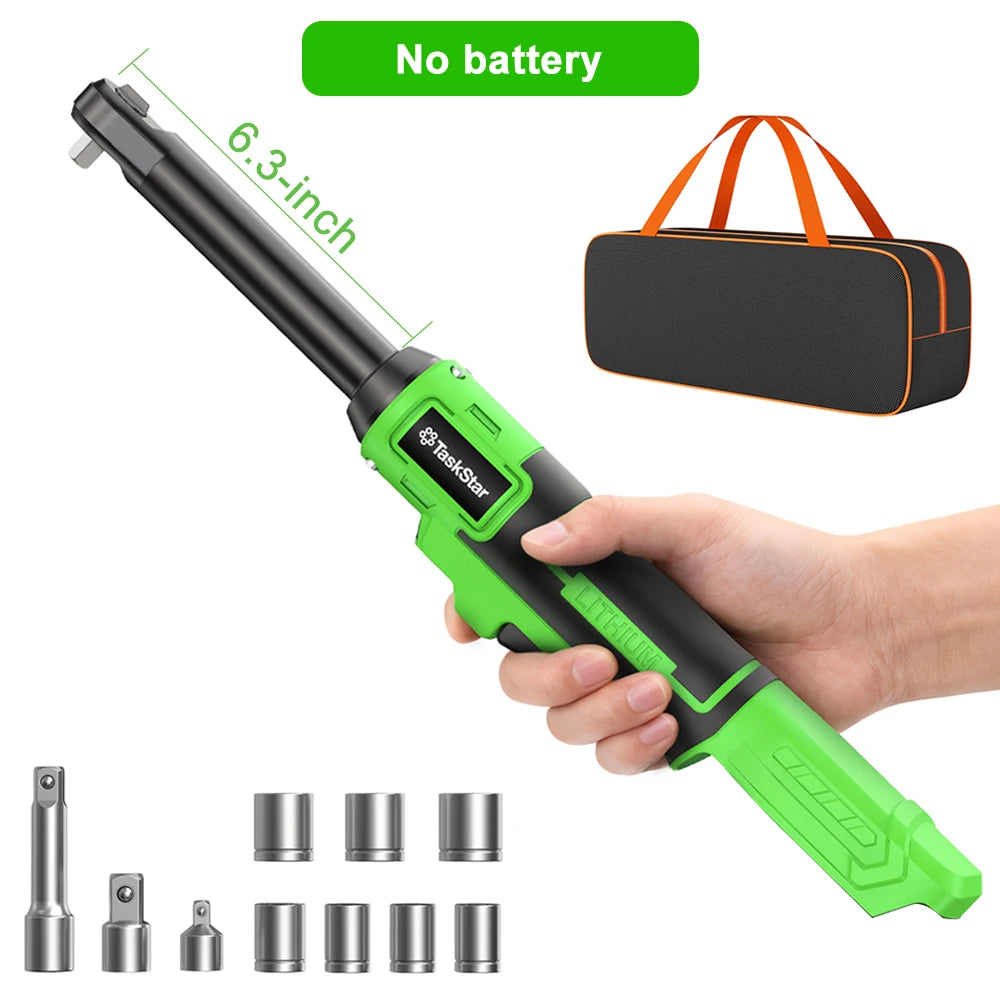 TaskStar Cordless Electric Ratchet Wrench With Batteries