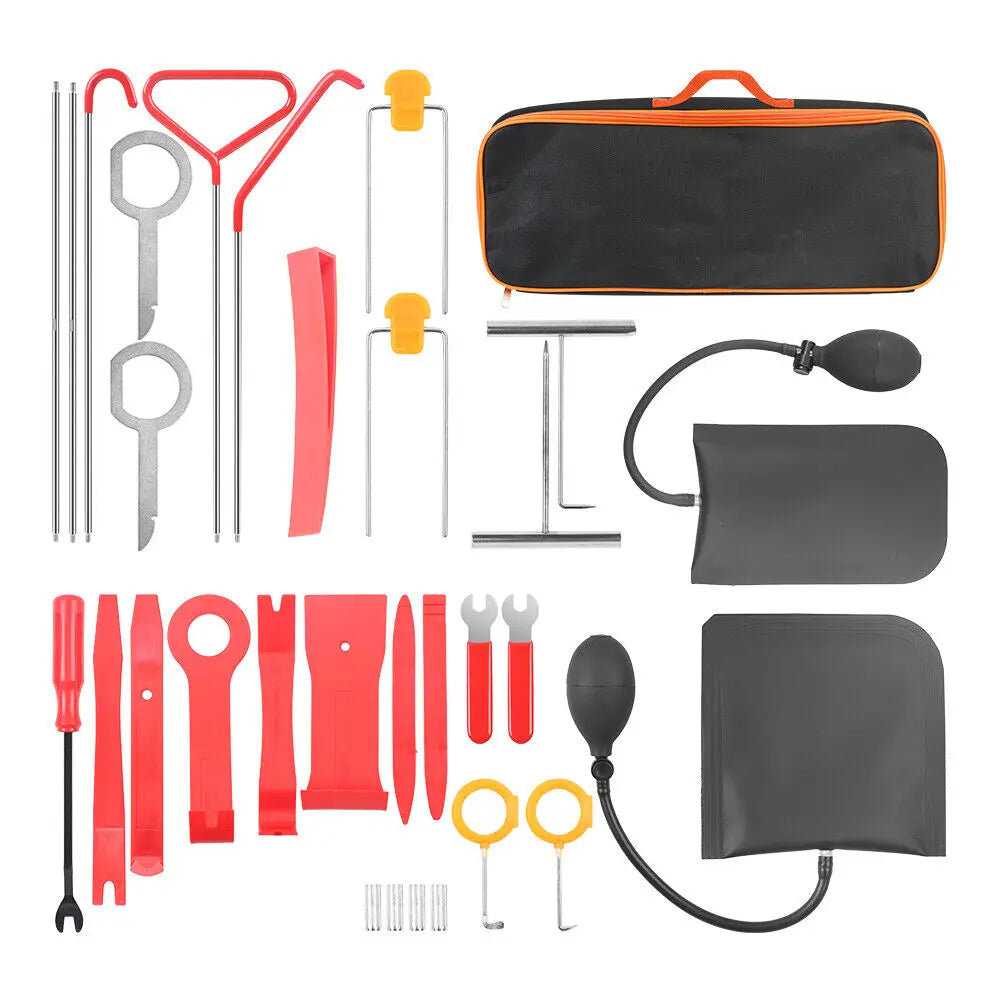Professional 31 Piece Automotive Lockout And Trim Tool Kit