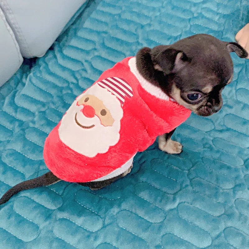 Cute Printed Dog Sweater Winter Warm Fleece Pet Pullover
