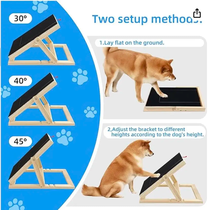Durable Wooden Dog Nail Scratch Board with Treat Drawer Adjustable Nail Filing Pad for All Breeds Dog Nail Care Accessory