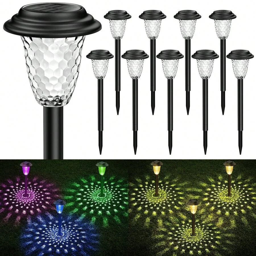 Weatherproof Solar LED Pathway Lights For Modern Outdoor Gardens