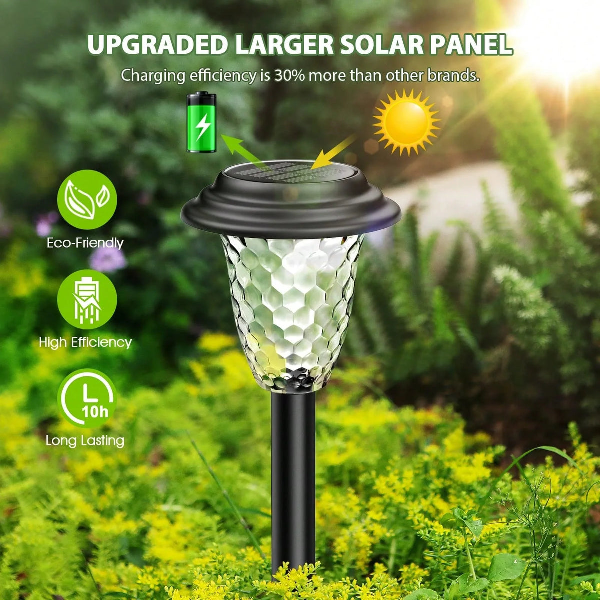 Weatherproof Solar LED Pathway Lights For Modern Outdoor Gardens