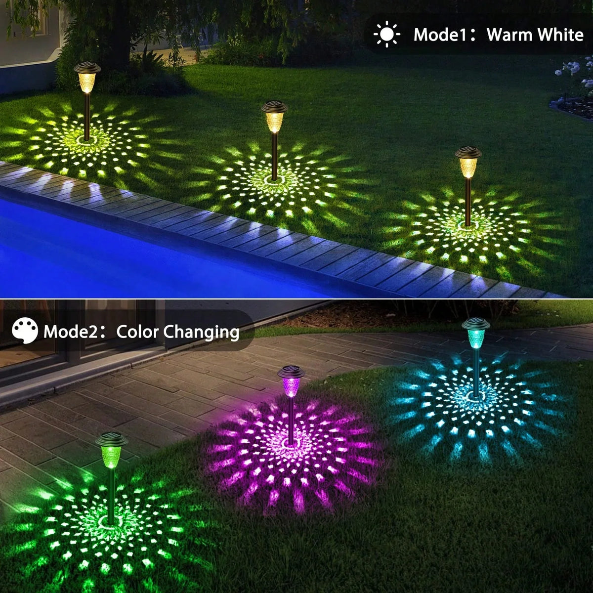Weatherproof Solar LED Pathway Lights For Modern Outdoor Gardens