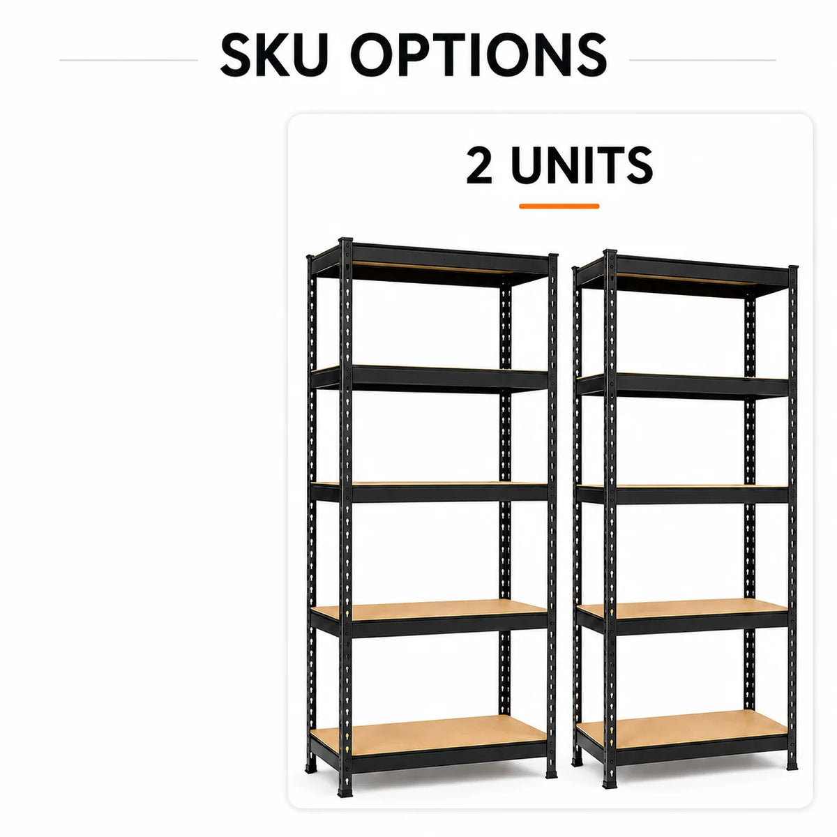 Heavy Duty Five Tier Metal Garage Shelving With MDF Boards