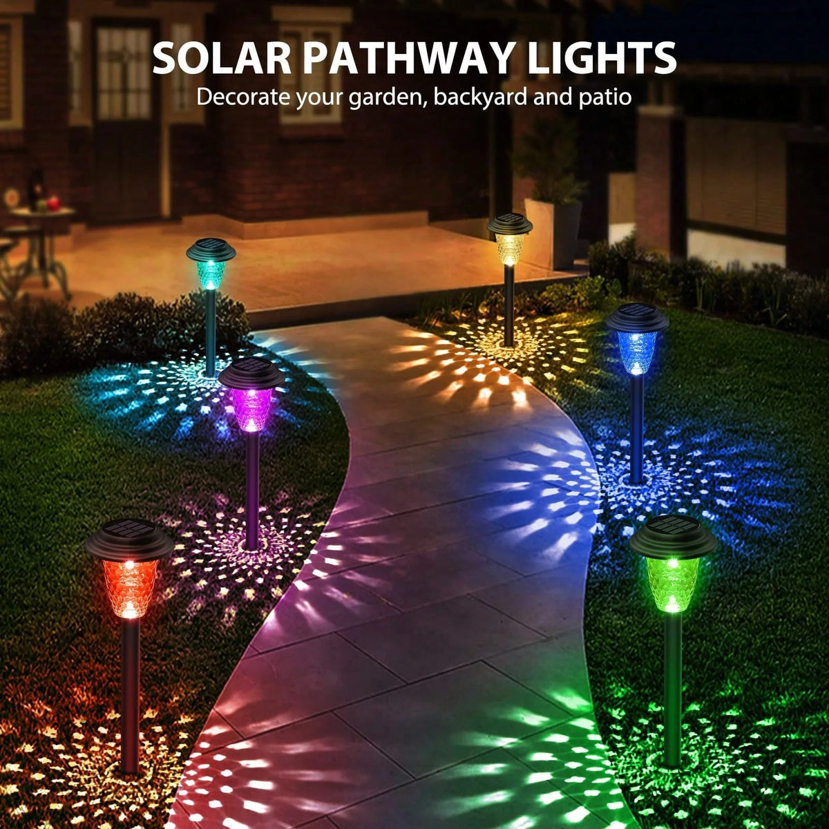 Weatherproof Solar LED Pathway Lights For Modern Outdoor Gardens