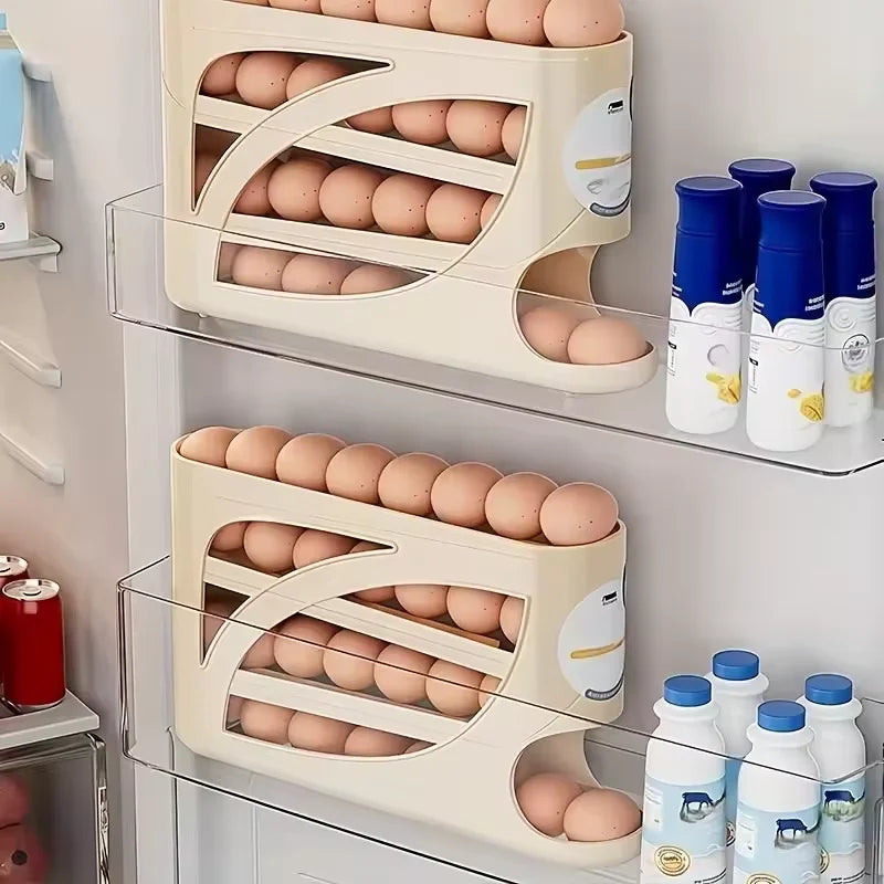Automatic Sliding Egg Dispenser for Refrigerator and Countertop Storage