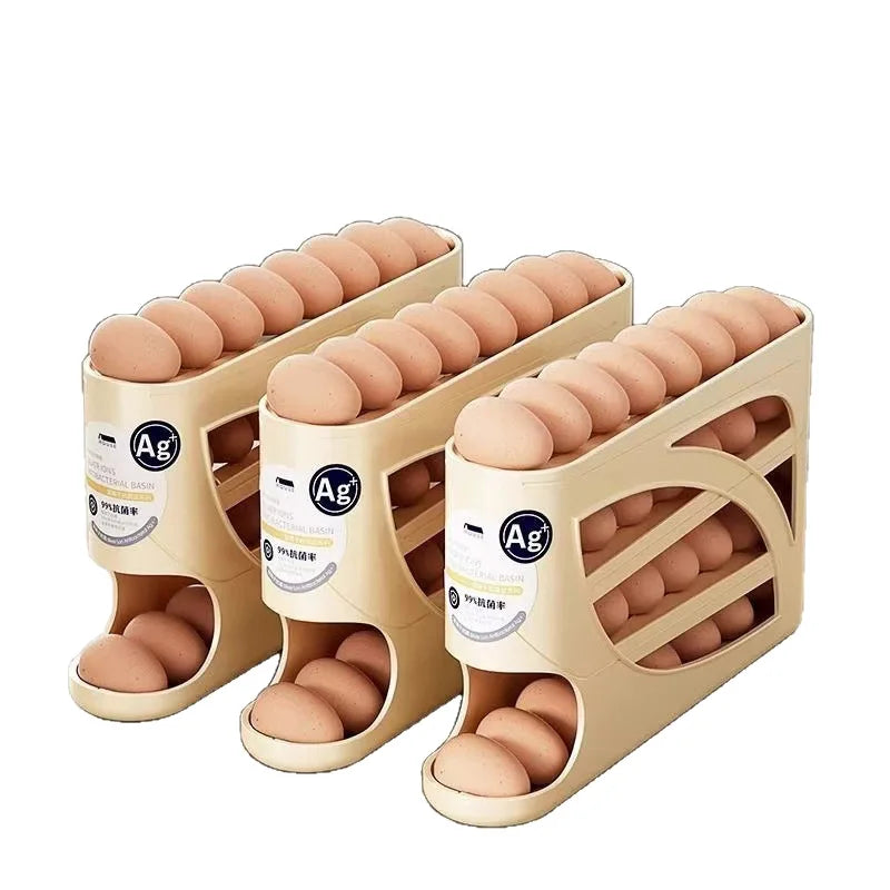 Automatic Sliding Egg Dispenser for Refrigerator and Countertop Storage