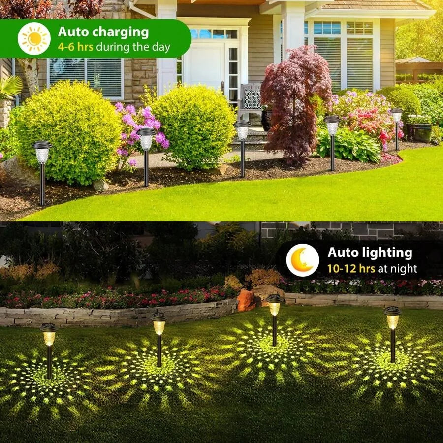 Weatherproof Solar LED Pathway Lights For Modern Outdoor Gardens
