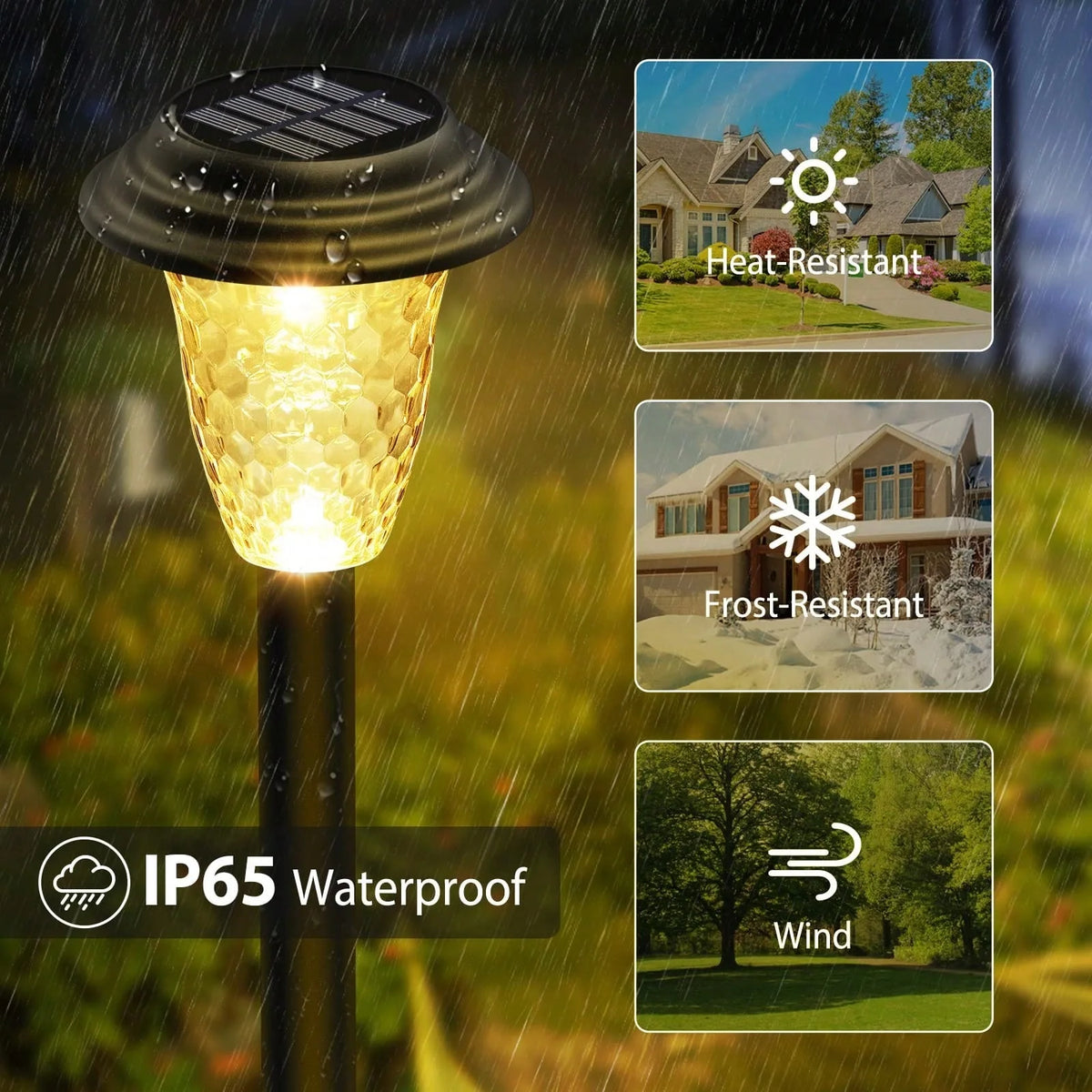 Weatherproof Solar LED Pathway Lights For Modern Outdoor Gardens