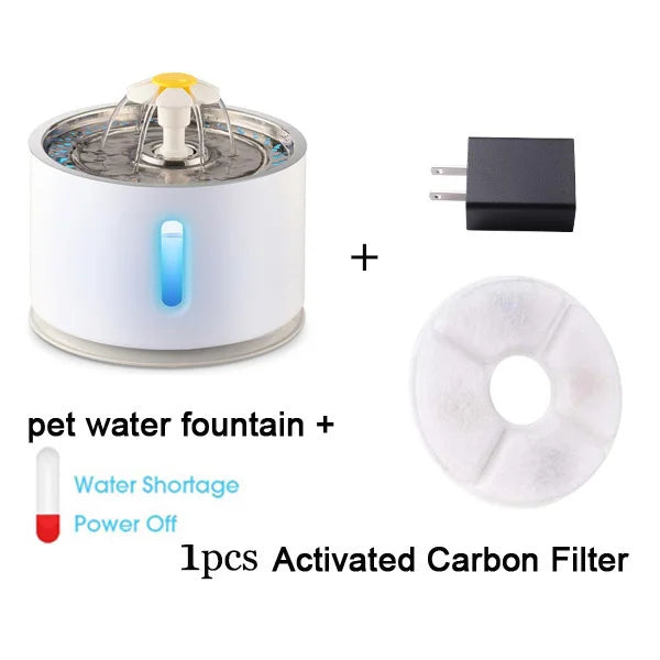 Jianyana Automatic Electric Mute Pet Water Fountain With LED Dispenser
