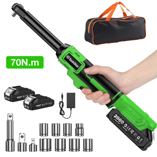 TaskStar Cordless Electric Ratchet Wrench With Batteries