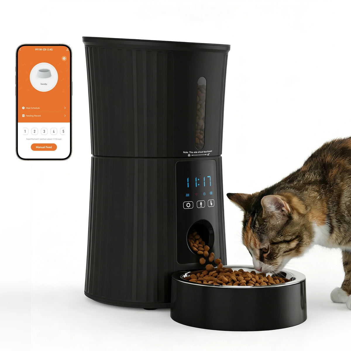 Automated Cat Food Dispenser With App Control And LCD Display