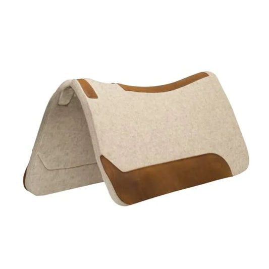 SHXI Contoured Wool Blend Felt Western Saddle Pad For Horses