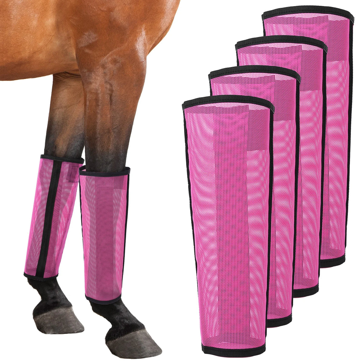 Breathable Mesh Horse Leg Wraps For Fly And Mosquito Protection