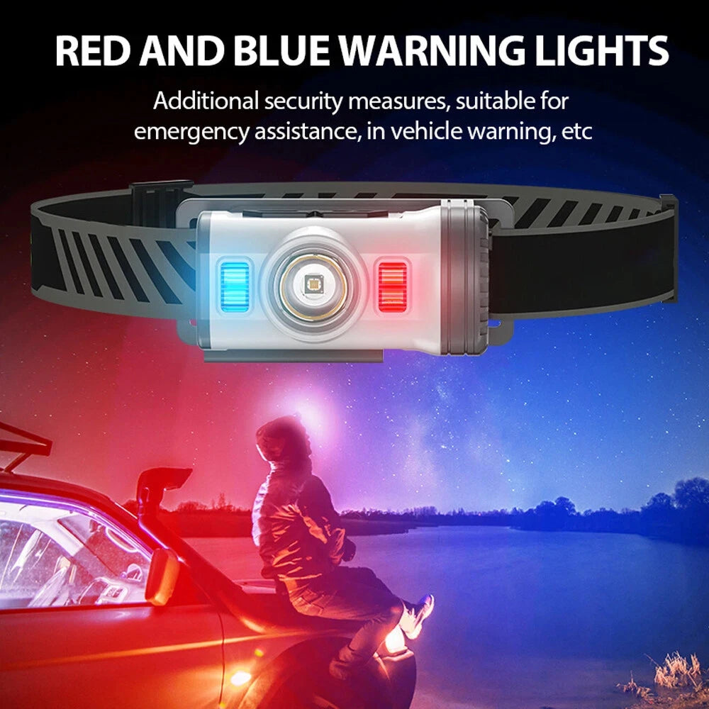 Portable COB LED Headlamp With USB Charging For Outdoor Hiking