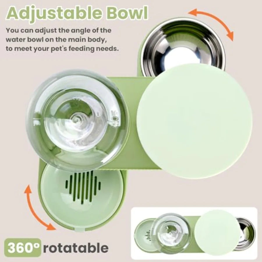 Plastic Gravity Pet Food Feeder And Bowl Set For Pets
