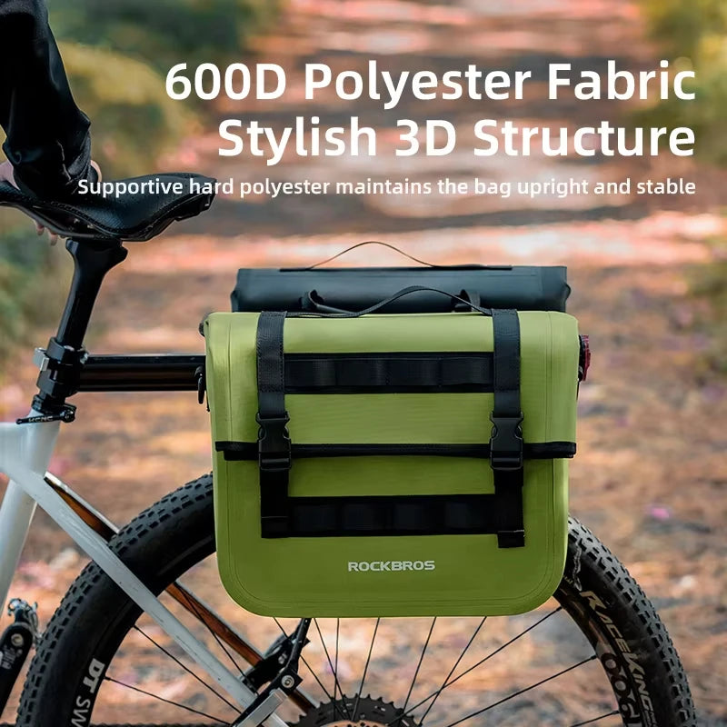 Rockbros Waterproof Foldable Bicycle Rear Bag For Mountain Riding