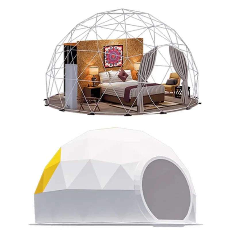 Waterproof Metal Geodesic Dome Tent For Outdoor Glamping Shelters