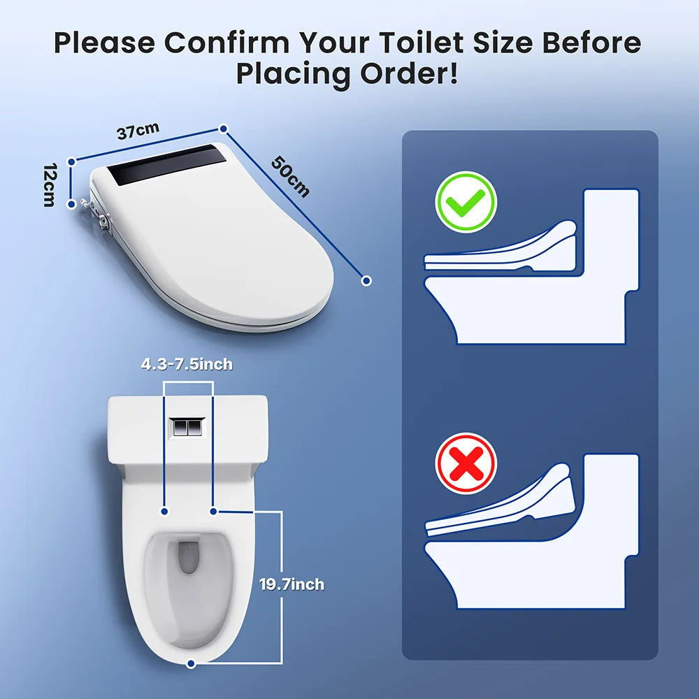 SANYIPACE Smart Toilet Seat Bidet With Remote And Dryer