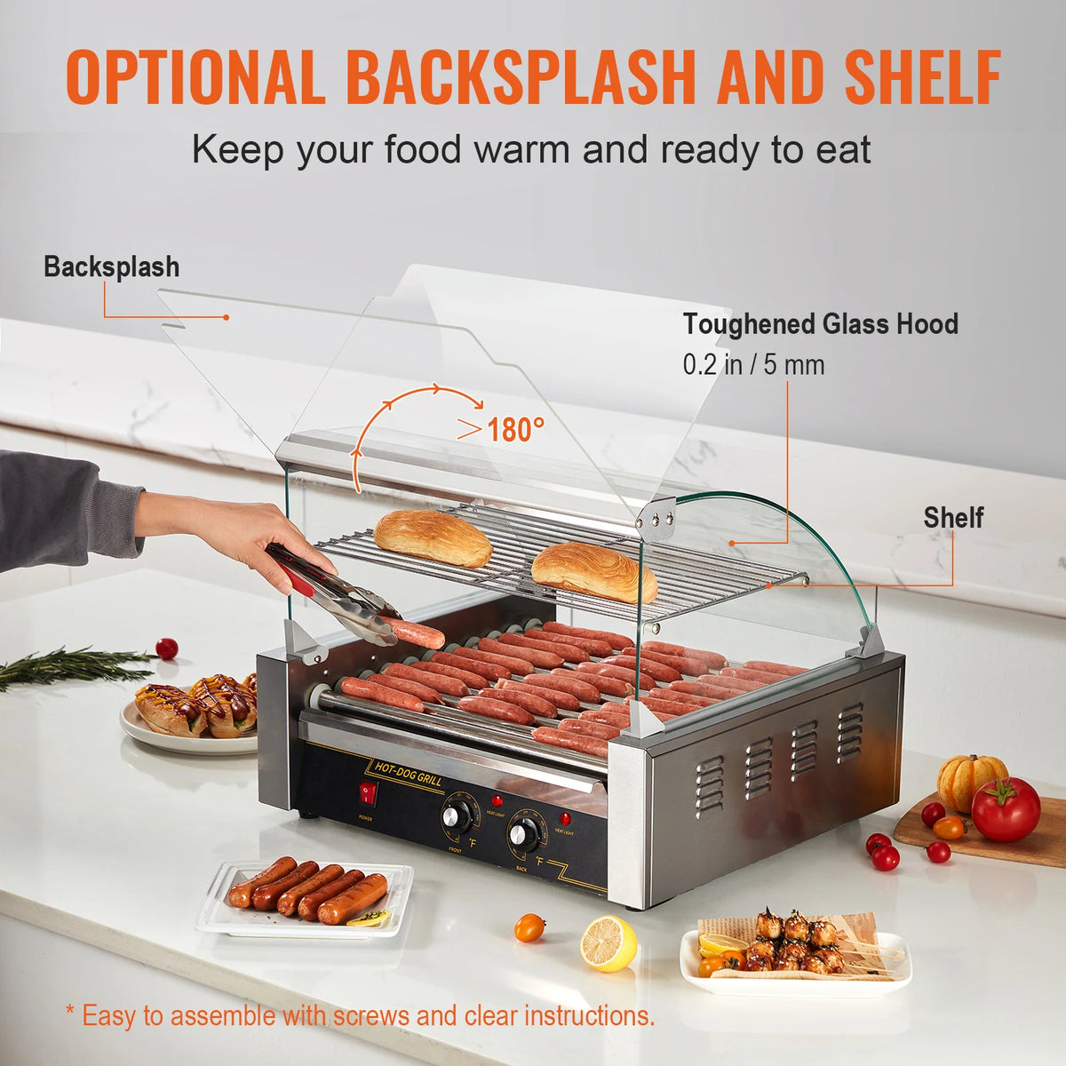 SucceBuy Commercial Hot Dog Roller Grill And Sausage Maker