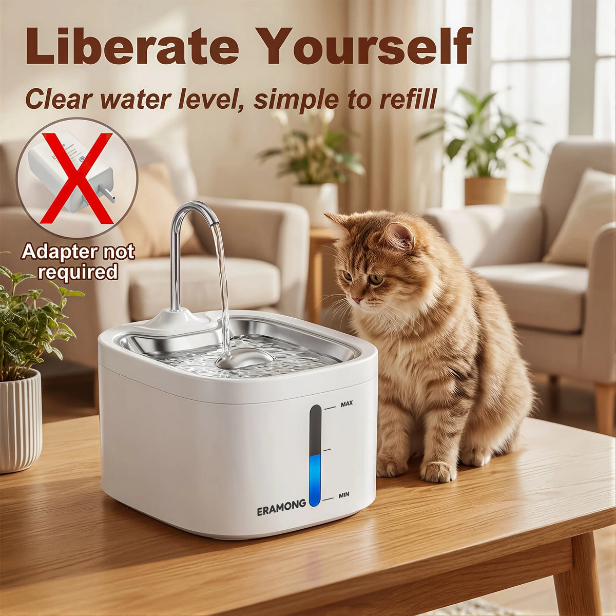 Automatic Stainless Steel Pet Water Fountain For Cats And Dogs