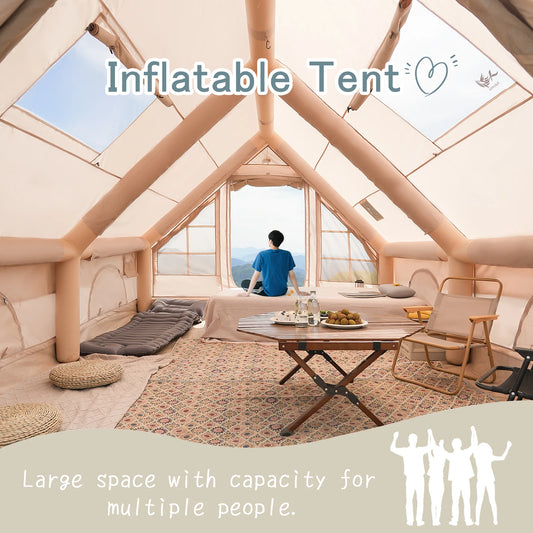 Portable Inflatable Outdoor Tent With Air Pump And Skylight