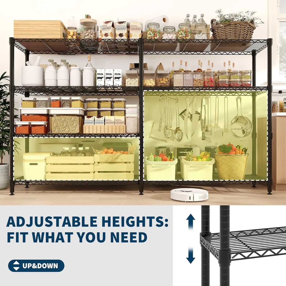 TWISTER.CK Heavy Duty Adjustable Metal Storage Shelving Unit