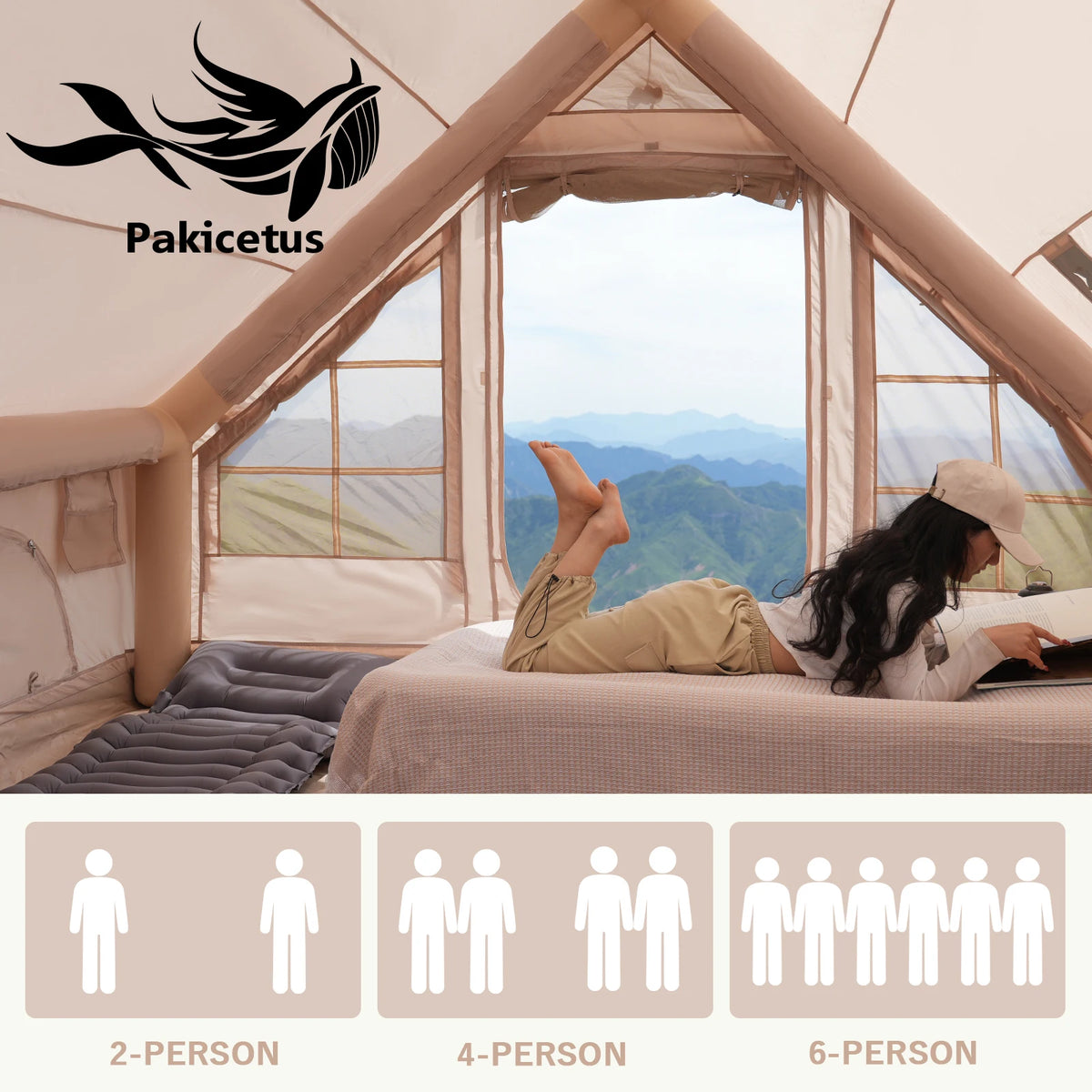 Premium Inflatable Glamping Tent For Weatherproof Outdoor Camping