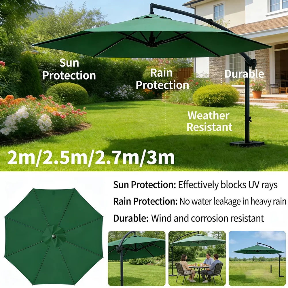 Replacement UV Protective Waterproof Canvas Patio Umbrella Canopy Cover