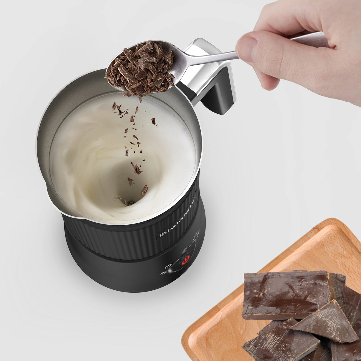 BioloMix 5-in-1 Detachable Milk Frother And Hot Chocolate Maker