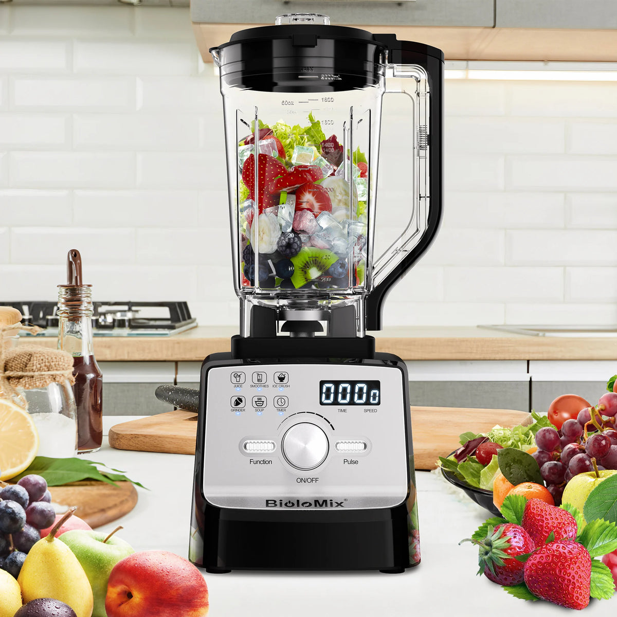 BioloMix Professional Blender for Smoothies Juices and Kitchen Mixing