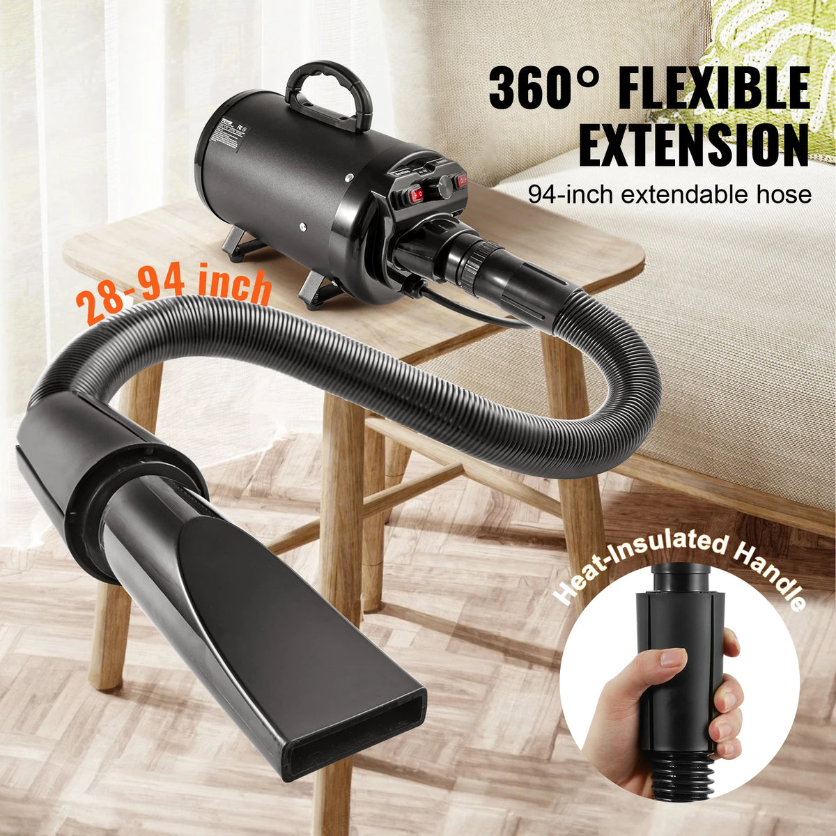 SucceBuy Professional Pet Grooming Dryer With Adjustable Speed Control