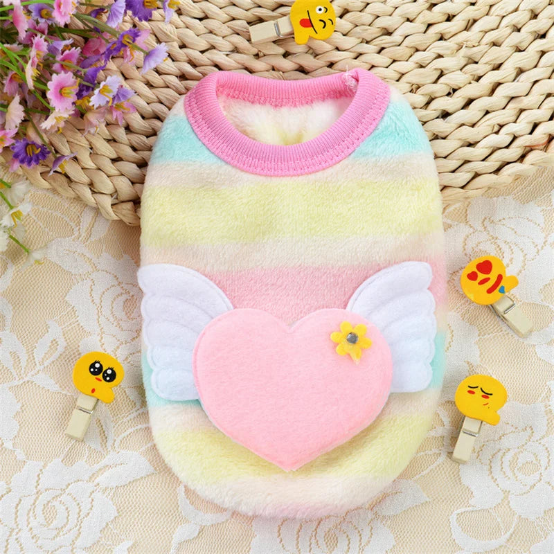 Cute Printed Dog Sweater Winter Warm Fleece Pet Pullover