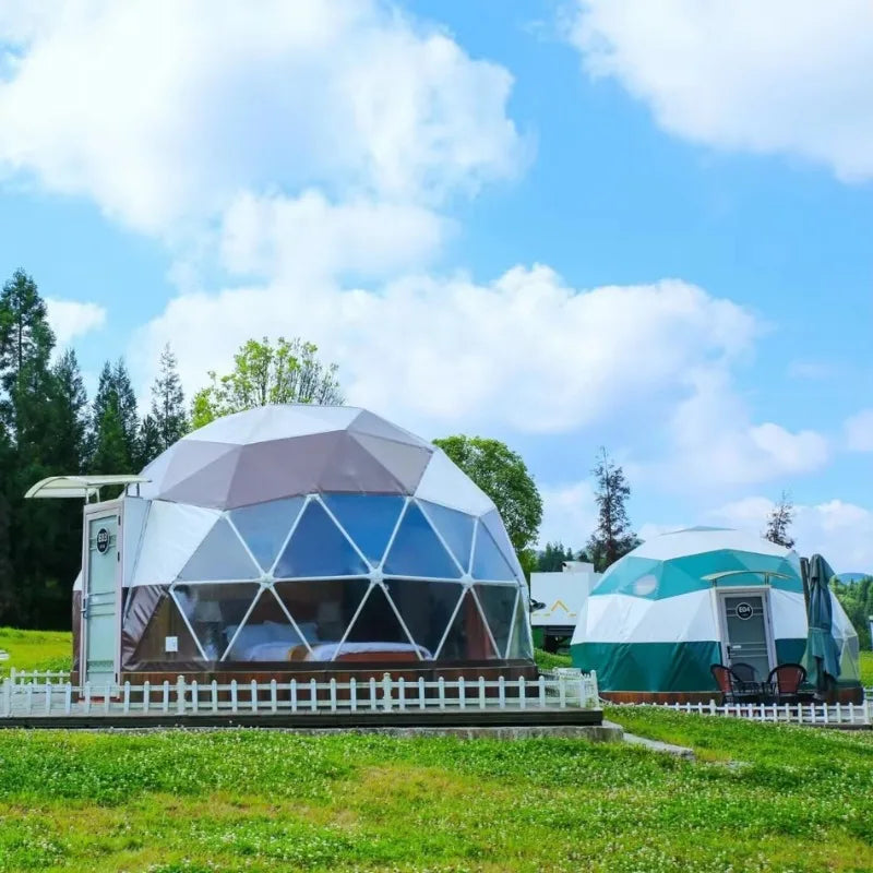 Waterproof Metal Geodesic Dome Tent For Outdoor Glamping Shelters