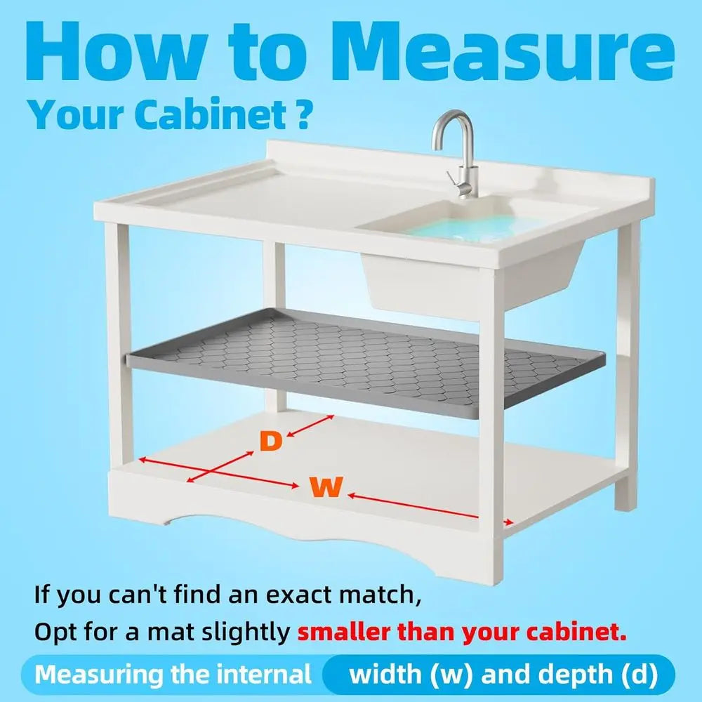 Premium Under Sink Silicone Mat Waterproof Leak Protection