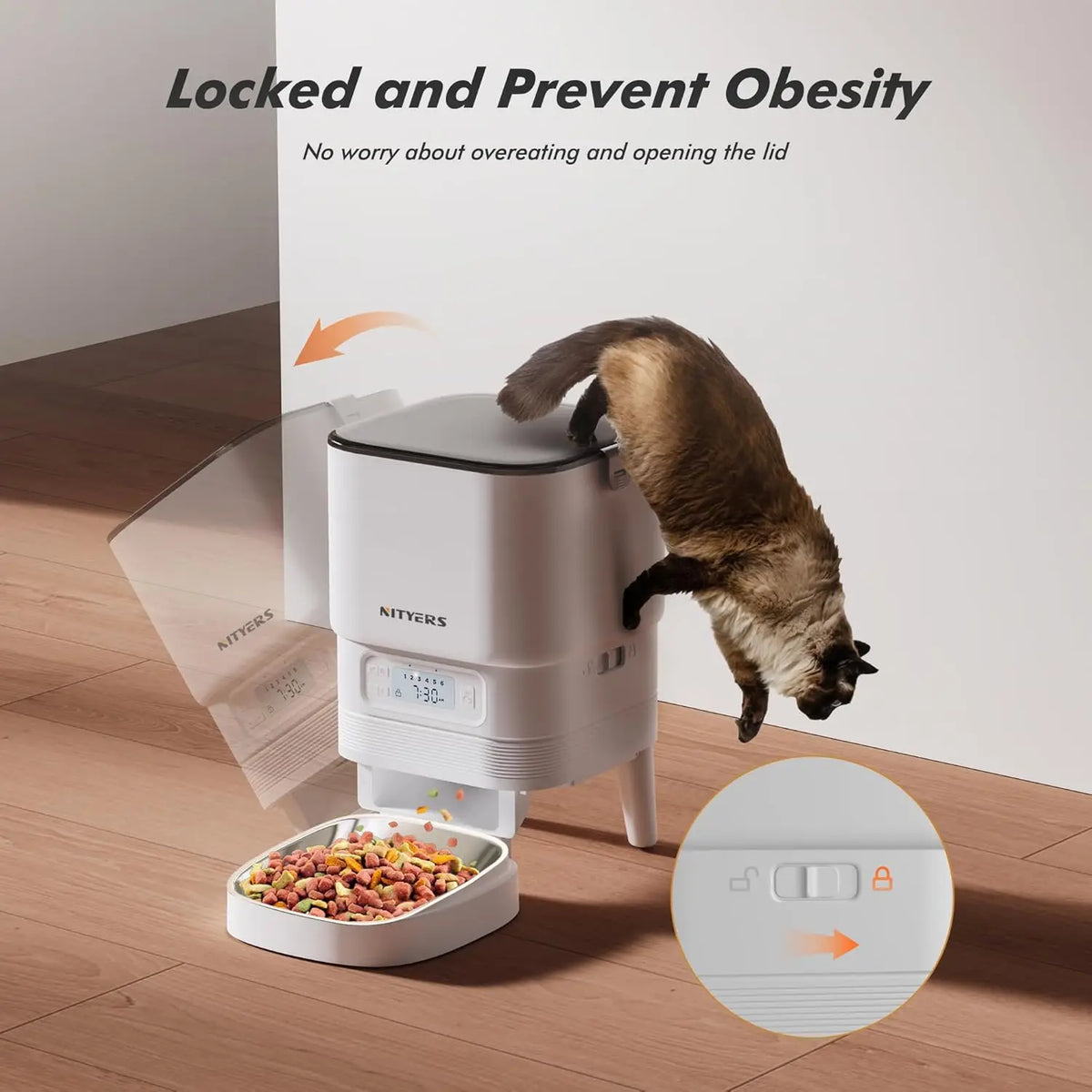 Nityers Smart Automatic Cat Feeder With WiFi App Control
