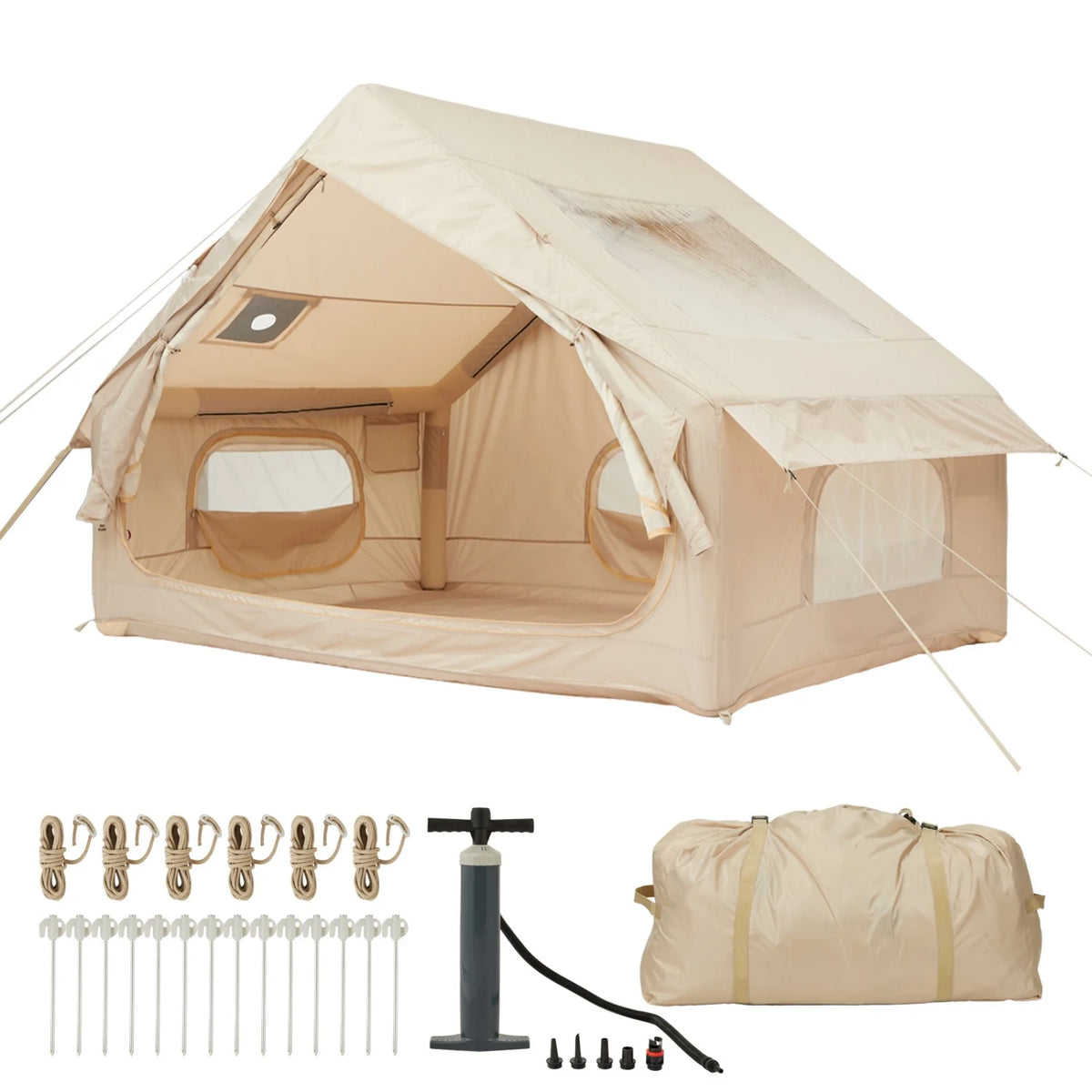HiMISS Inflatable Camping Tent Waterproof Quick Setup Family Shelter