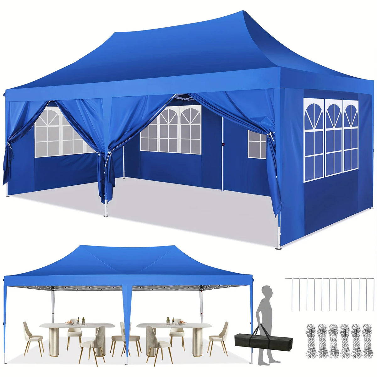Pop Up Outdoor Canopy Tent With Waterproof Gazebo For Events