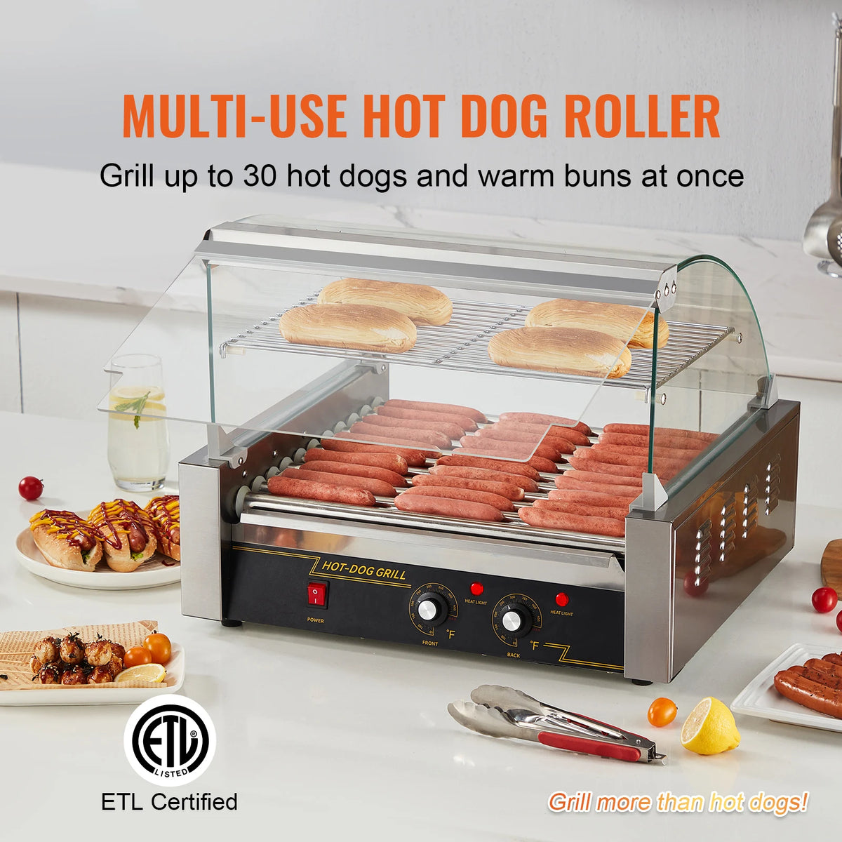 SucceBuy Commercial Hot Dog Roller Grill And Sausage Maker