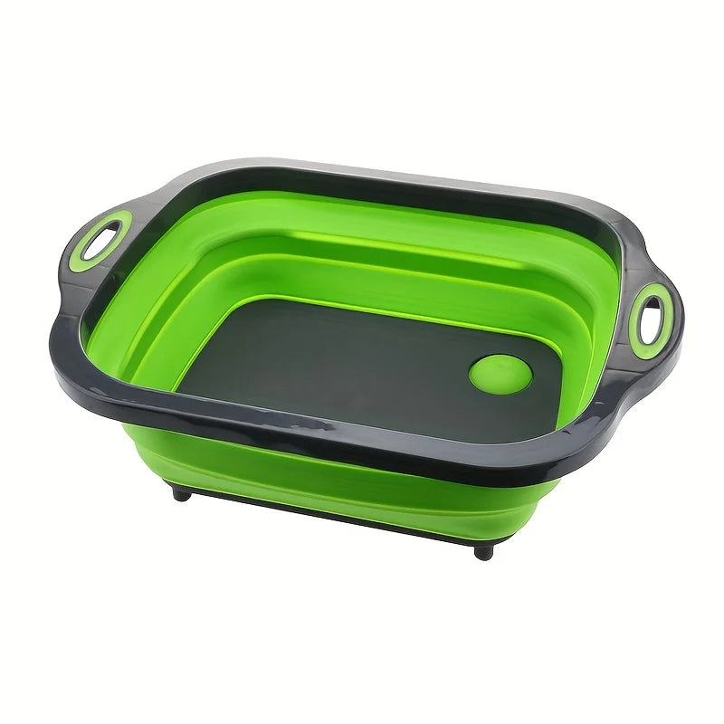 Foldable Portable Wash Basin With Sink And Storage Tray