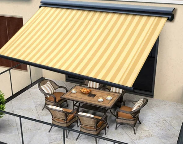 Motorized Wall Mounted Outdoor Awning Heavy Duty Aluminum Canopy