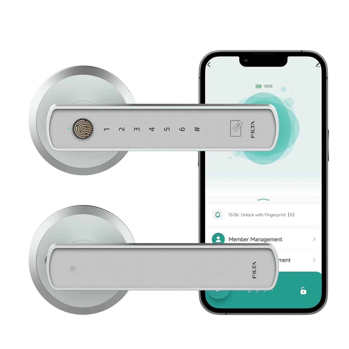 Viladepot Smart Lock With Fingerprint And Bluetooth App Control
