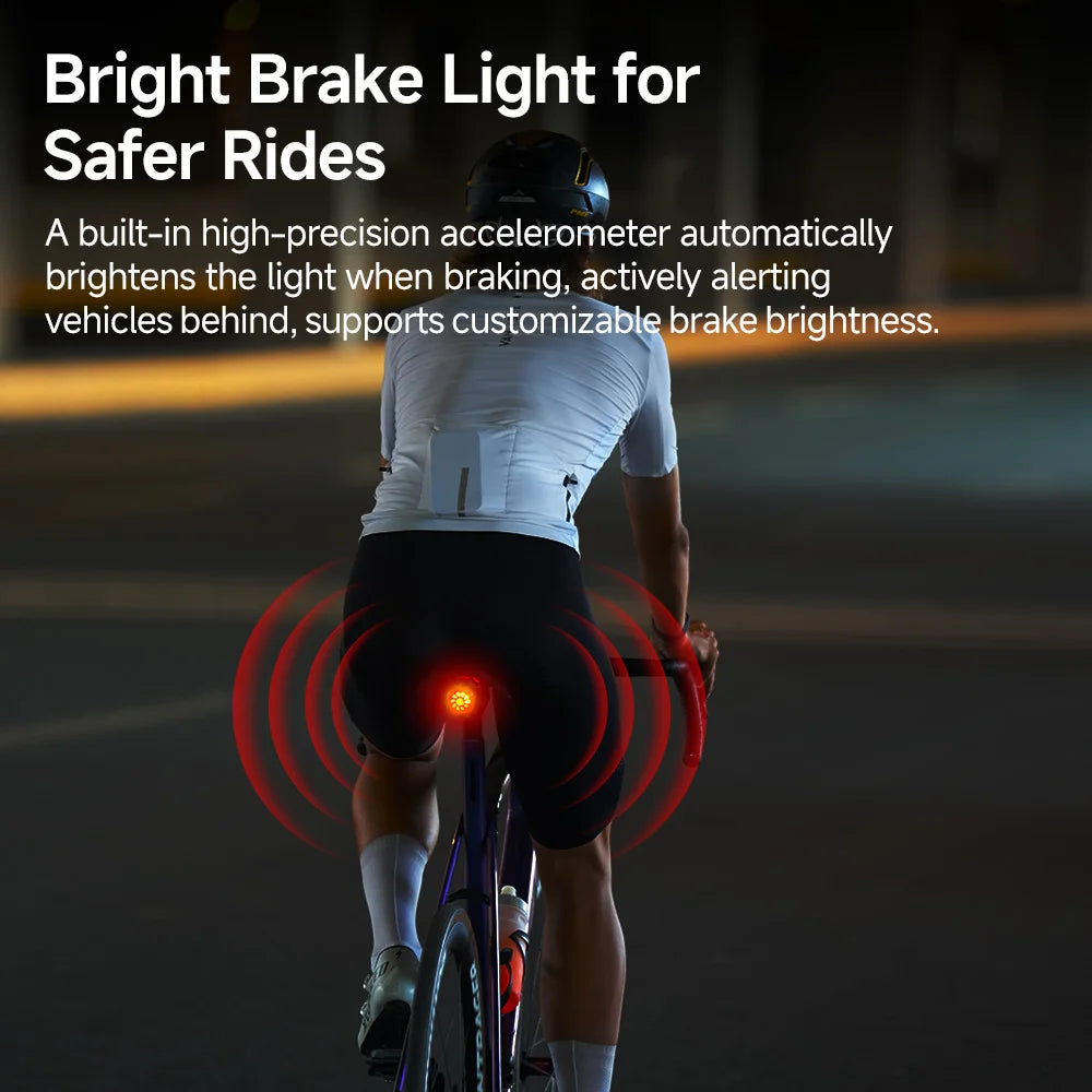 iGPSPORT TL50 USB Rechargeable Bike Tail Light Auto Brake Sensor