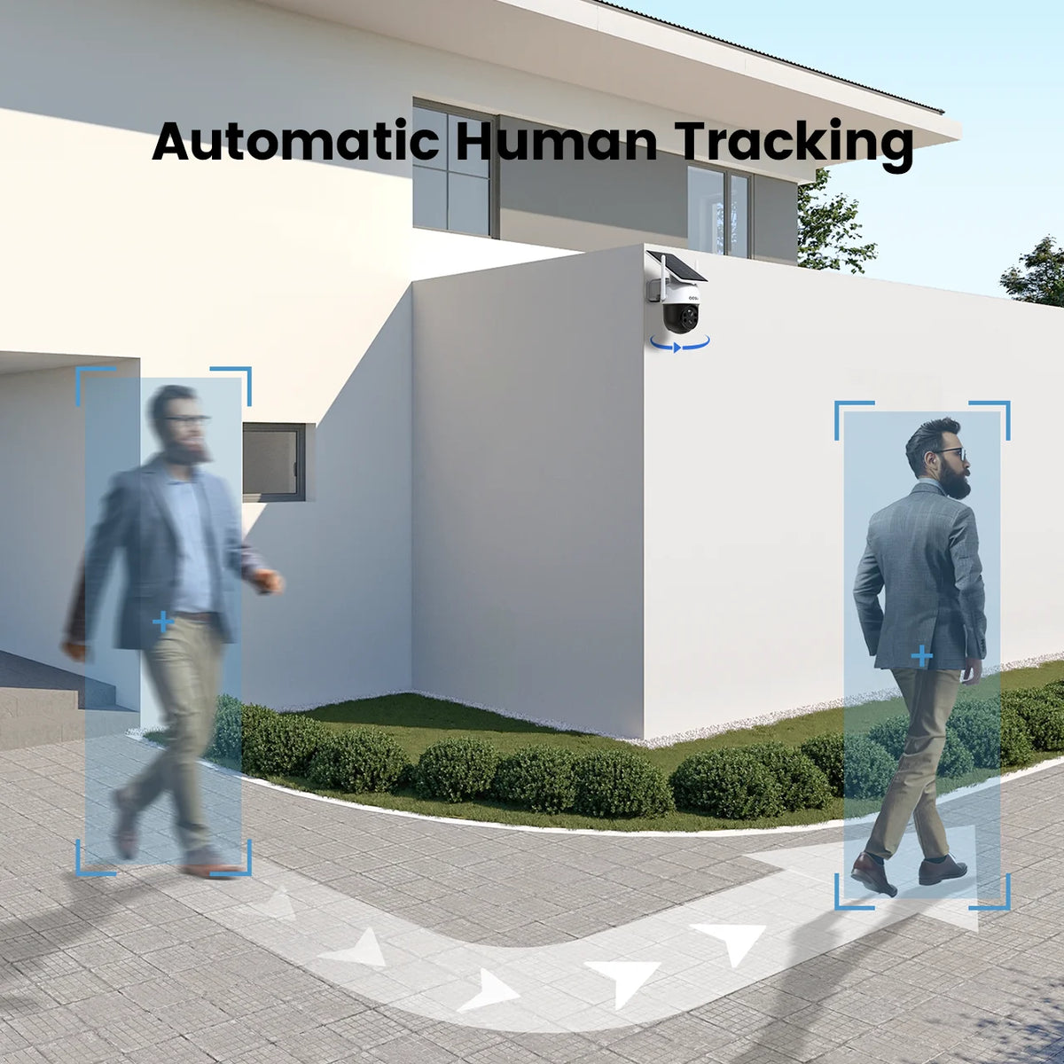Dekco Wireless Solar PTZ Security Camera With Two Way Audio