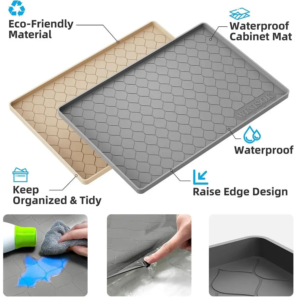 Premium Under Sink Silicone Mat Waterproof Leak Protection
